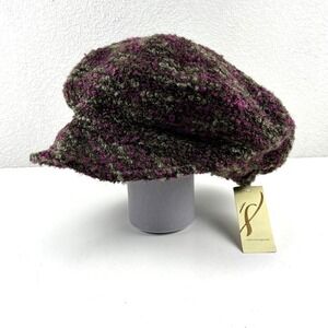 Collection XVIII Cabbie Hat Womens OS Jelly Purple New Boucle Newsboy CH132103